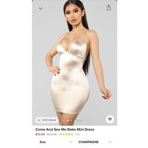 Fashion Nova Mini dress champagne